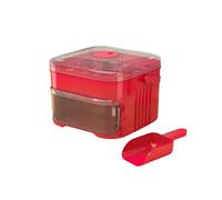 Machine à Glaçons Avec Presse, Bac à Glaçons Avec Tiroir, Mini Bac à Glaçon Empilable avec Bouton de Démoulage et Poignée, Design Empilable - Idéale pour Cocktails, Jus & Apéros