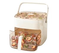 Machine à glaçons - Bac à glaçons avec ouverture facile | Moule à glaçons de type presse | Seau à glace anti-adhésif avec couvercle | Gadgets de cuisine de qualité alimentaire pour soupe, café et