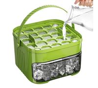 Machine à glaçons Big Cube, boîte à glaçons de cuisine, conception à communiqué de presse avec système de joint anti-fuite, plateau en silicone réutilisable pour une congélation rapide, outil de refro
