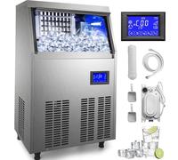 Machine à Glaçons Commerciale 1030W 200kg/24h Glace Machine Professionnel 160 Glaçons en 8-15 Minutes Écran LCD Storage de 59kg pour Maison Bureau Restaurant Bar Café (200Kg/24H)