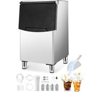 Machine à glaçons commerciale VEVOR Boîte de rangement, capacité de 113,4 kg de seaux à glace, réservoir de stockage, convient pour les restaurants, hôtels, magasins de boissons