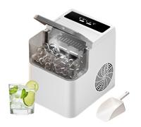 Machine à glaçons compacte avec réservoir de 1,4 l, 6-8 minutes de temps de glace, tailles de glaçons réglables, fenêtre transparente, commandes tactiles LED pour la maison, la cuisine, le bureau