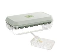 Machine à glaçons compacte pour congélateur - Bac à glaçons à démouler, couvercle, boîte de rangement et pelle | Moule à démouler rapidement pour des glaçons parfaits, sans BPA, durable, facile à util