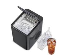 Machine à glaçons de comptoir, machine à glaçons à granulés à mâcher, production quotidienne de 12 kg, auto-nettoyant, design compact pour la maison, le bar, le bureau, le camping