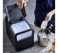 Machine À Glaçons De Comptoir Pour La Maison, 9 Glaçons En 6 Minutes, 26lb/jour De Glace Avec 2 Tailles De Glaçons En Forme De Balle, 1,5L Économie D'énergie Et Compacte Et Silencieuse