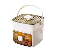 Machine à glaçons de type presse, boîte à glaçons avec tiroir et bac de rangement, 48 grilles réutilisables pour cafés, cocktails et jus, idéale pour la cuisine à la maison (A)