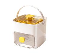 Machine à glaçons de type presse, boîte à glaçons avec tiroir et bac de rangement, 48 grilles réutilisables pour cafés, cocktails et jus, idéale pour la cuisine à la maison (D)