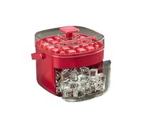 Machine à glaçons double couche avec 48 moules à cavités pour un retrait facile et un stockage des aliments, moules à cubes rouges et blancs de qualité alimentaire