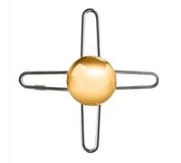 Machine à glaçons en métal avec support de refroidissement - Cube de café doré - Texture métallique - Sphère de café glacé