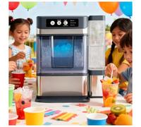 Machine À Glaçons En Pépites De Comptoir, 17 Kg/24 H, Production De Glace Rapide En Une Touche,5-10 Min, Autonettoyant Et Ultra Silencieux,Pour La Maison,Le Bureau Et Les Fêtes WithSideWaterTank