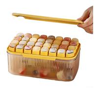 Machine à glaçons en silicone avec couvercle et fonction de type presse, matériau flexible permettant un retrait simple de la glace et plateaux empilables pour optimiser l'espace du réfrigérateur