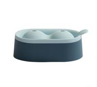 Machine à glaçons en silicone avec entonnoir pour créer de grandes boules de glace rondes, flexible, robuste et facile à enlever (bleu)
