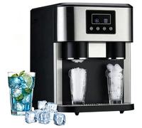 Machine À Glaçons Et Distributeur 1,8 L, 18 Kg/24 H, 16 Cubes/9 Min | Contrôle : écran tactile LCD | Utilisation : Maison, cuisine, bureau, thé glacé, café