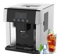 Machine À Glaçons Et Distributeur D'eau 2 En 1, 15 Kg/24 H | Caractéristiques : Double entrée d'eau, 3 tailles de glace, écran LCD | Utilisation : Maison, cuisine