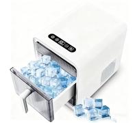 Machine à glaçons, fabrique de glaçons intelligente de comptoir, congélateur à glace portable avec contrôle intelligent, réservoir d'eau de 1,5 L, 12 glaçons en 10 minutes