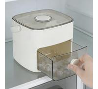 Machine à glaçons facile à presser pour libérer tous les glaçons en une seconde, 48 bacs à glaçons - Blanc avec poignée, pince à glaçons et panier, machines à glaçons pour maison/bureau/bar