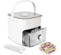 Machine à glaçons portable avec couvercle et boîte de rangement, réutilisable, moule à glaçons portable à 2 couches, sans BPA, bac à glaçons facile à démouler pour congélateur, boissons, cocktails