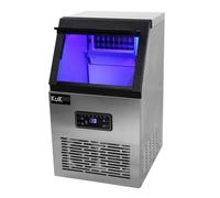 Machine à Glaçons Professionnelle en Inox pour Restaurants, Bars et Salon de Thé, 40kg de Glaçons en 24h, Broyeur à glace pilée GRATUIT Offert