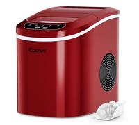 Machine à Glaçons Machine pour Glace Réservoir 2,2L,12kg/24H 9 Glaçons par 6-13Min, pour Maison,Bureau,Café 24,2 x 35,8 x 32,8CM ( L x l x H ) Rouge