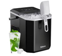 Machine à Glaçons Silonn 1,2L, 12kg en 24h, avec Poignée Portable, Pelle à Glaçons, Fonction autonettoyante pour Maison/Camping