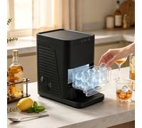 Machine à glaçons sphérique, réservoir d'eau de 1,2 L, auto-nettoyant, capacité de stockage de glace 8 à 10 pièces, parfaite pour la maison et le bar