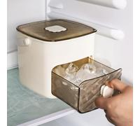Machine à glaçons sur le plan de travail, facile à presser, libère tous les glaçons en une seconde, boîte de rangement pour 48 glaçons avec poignée, pince à glaçons et panier, machine à glaçons