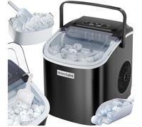 Machine à glaçons - TECTAKE - Machine à glace ARCTIC en acier avec réservoir d'eau de 1,2 L avec 2 tailles de glaçons - Noir