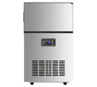 vidaXL Machine à glaçons – 45 kg de glace par jour – Indicateur lumineux intelligent – Argenté