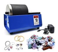 Machine À Gobelet Électrique, Gobelet À Roche Rotatif, Machine de Finition de Polissage de Bijoux 16 W, Polisseuse de Pierres Précieuses avec Corps en Caoutchouc Étanche, Baril À Double Roue Motrice