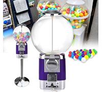Machine à Gommes à Dosettes De Café avec Support en Métal Et 20 Coquilles De Boules Colorées Distributeurs Automatiques De Capsules Le Support De Dosettes De Café Peut Cont, Purple