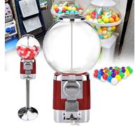 Machine à Gommes à Dosettes De Café avec Support en Métal Et 20 Coquilles De Boules Colorées Distributeurs Automatiques De Capsules Le Support De Dosettes De Café Peut Cont, Red