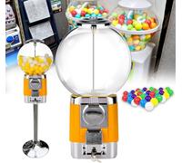 Machine à Gommes à Dosettes De Café avec Support en Métal Et 20 Coquilles De Boules Colorées Distributeurs Automatiques De Capsules Le Support De Dosettes De Café Peut Cont, Yellow