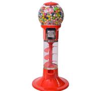 Machine à gommes pour enfants, distributeur de bonbons de style virevoltant de 43,3 pouces de hauteur, 100 jouets à capsules, grande banque de boules de gomme en spirale pour pièces de 1 $ seulem red