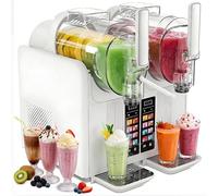 Machine à granita 2 litres pour boissons glacées, crèmes glacées, frappés et milkshakes : 7 programmes préréglés, autonettoyage, affichage LED(White)