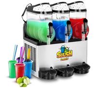 Royal Catering Machine Appareil À Granitas Granita Granité Granités Slush Sorbet Frappé RCSL 3/10 (3 x 10 l, Moteur 800 W, -3 à -2 °C, Éclairage LED, Sans BPA)
