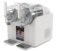 Machine à Granita 7 en 1, sorbetière, mixeur à Smoothies à Double Cylindre avec écran Tactile, Temps de préparation : Environ 20 à 30 Minutes, Nettoyage Automatique en Une Seule Touche White