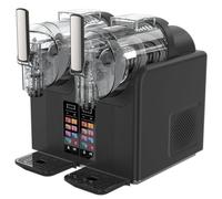 Machine à Granita 7 en 1, sorbetière, mixeur à Smoothies à Double Cylindre avec écran Tactile, Temps de préparation : Environ 20 à 30 Minutes, Nettoyage Automatique en Une Seule Touche Black