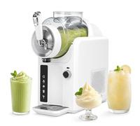 Machine À Granita - Bol Unique De 2L, 185 W, 5 Programmes Prédéfinis, Sans Glace Pour Des Milkshakes Onctueux, Des Glaces À L'italienne, Des Granitas Croustillantes Et Des Frappés Blanc
