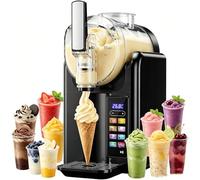 Machine à Granita Pour La Maison, Sorbetière à Glace Molle, Sans Glace, 7 Programmes Prédéfinis, Autonettoyante, Congélation Rapide, Pour Granita, Frappés, Smoothies, Margaritas SingleBowl-Black