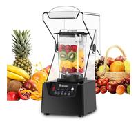 Machine A Granita Professionnelle Avec Couvercle Anti-Bruit, Blender Silencieux 2200W Pour Smoothie, Glace Pilée, Jus, Milkshake
