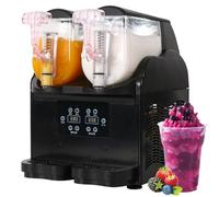 Machine à Granité Professionnelle, 2 Granités De 2,5 L, 380 W, Pour La Maison, Broyeur De Glace, Pour Cocktails, Frappés, Milkshakes Et Vins.