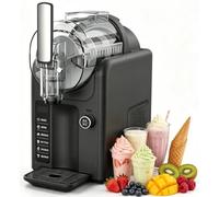 Machine à granités domestique (2 L / 68 oz) Machine à glace à l'italienne | Appareil professionnel pour boissons glacées, Machine à granités sans ajout de glaçons, 5 programmes prédéfinis(Black)