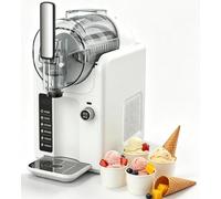 Machine à granités domestique (2 L / 68 oz) Machine à glace à l'italienne | Appareil professionnel pour boissons glacées, Machine à granités sans ajout de glaçons, 5 programmes prédéfinis(White)
