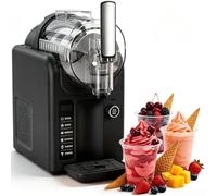 Machine à granités domestique (sans glace pilée) - Capacité de 2 L (68 oz) | Machine à glace à l'italienne (soft) et granités Appareil pour boissons glacées rapides Avec 5 programmes prédéfinis(Black)