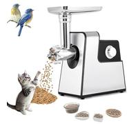 Machine à granulés d'alimentation électrique, granulatrice d'aliments pour Animaux en Acier Inoxydable, équipement Maison pour Nourriture pour Animaux de 2-6 kg/h, 2,5/3/5 mm avec Trois plaques 1.5mm