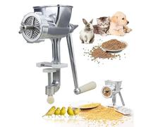 Machine à granulés d'alimentation manuelle pour aliments pour animaux - Acier inoxydable avec plusieurs options de plaques à granulés pour aliments faits maison pour oiseaux, poissons, lapins, poulets