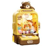 Machine à griffes pour enfants, 10 poupées et 10 œufs, mignonne machine à griffes avec son, double alimentation, mini distributeurs automatiques, cadeaux de fête, de Noël, d'anniversaire pour enf