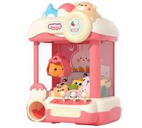 Machine à Griffes pour Enfants, Jeu de Griffes sonores de Dessin animé Mignon avec 10 poupées et 24 devises, Jeu Amusant avec Limite Temps pour Filles et garçons, Petite Machine