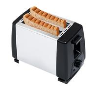 Machine à grille- en acier inoxydable : grille- à fente large pour le petit déjeuner | Grille- de cuisine noire pour bagels, gaufres, gâteaux, sandwichs, croissants | Appareil