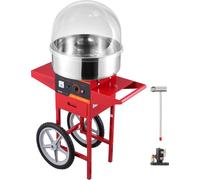 Machine à guimauve électrique VEVOR avec chariot 1 kW, bol en inox, cuillère à sucre et tiroir, convient pour les anniversaires d'enfants, les fêtes de famille, rouge